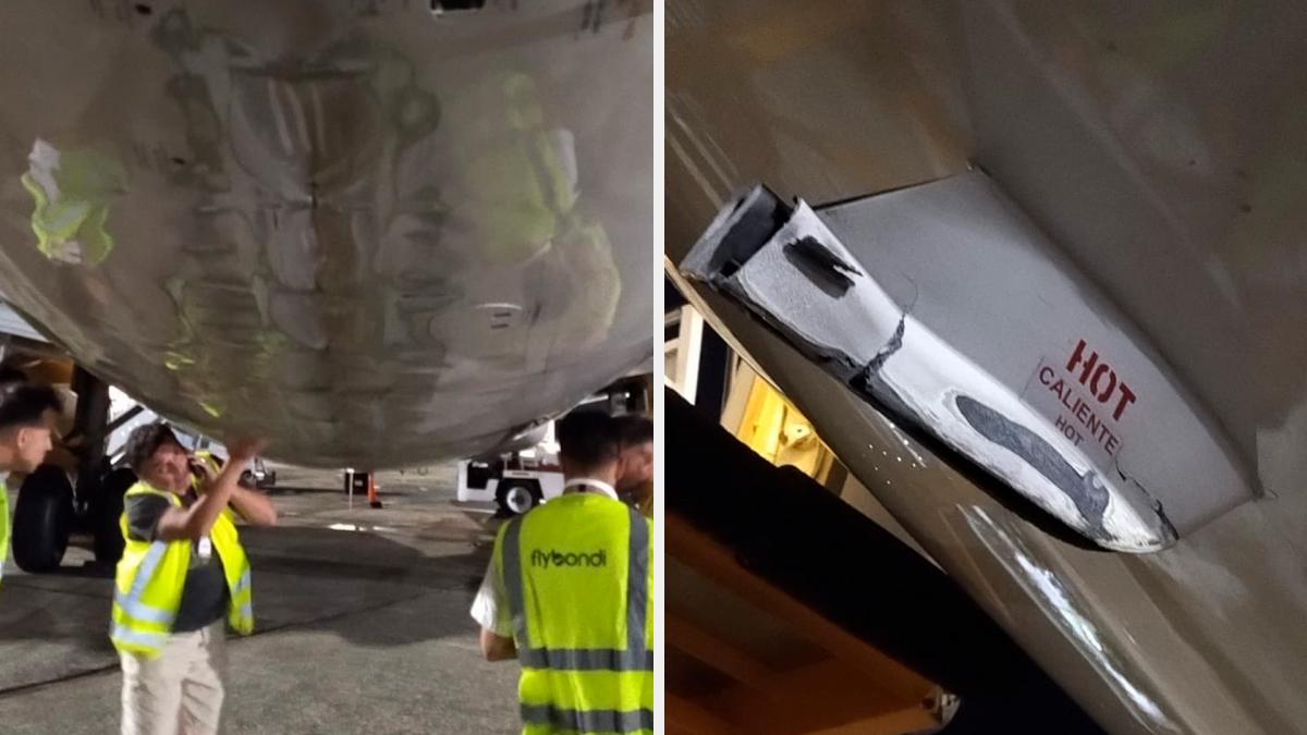 Un avión de Flybondi impactó su cola contra la pista en Mar del Plata