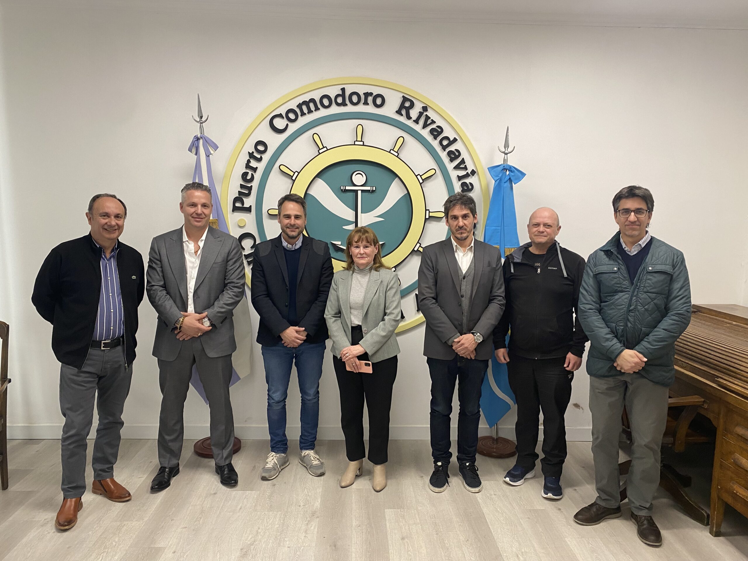Autoridades de la Administración General de Puertos recorren la infraestructura portuaria de Chubut