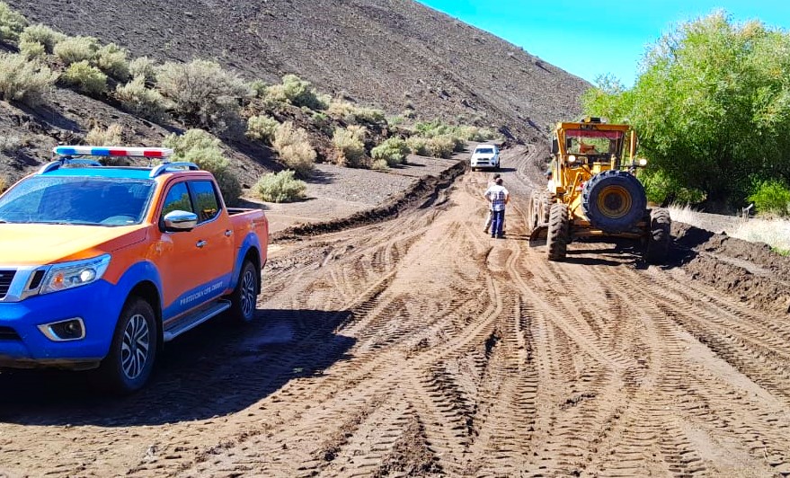 El Gobierno de Chubut realizó un amplio despliegue de recursos ante la contingencia climática que afectó a Paso del Sapo