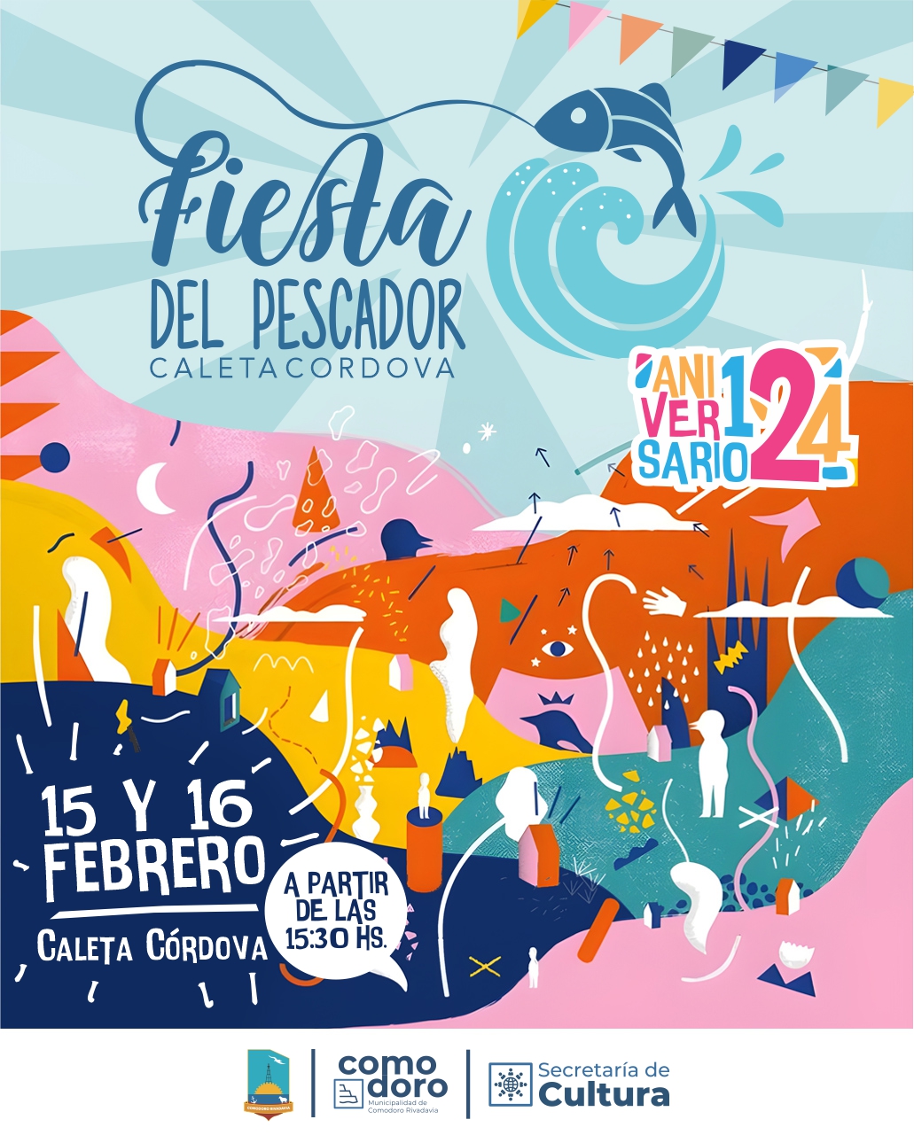 Hoy comienza la Fiesta del Pescador en Caleta Córdova: mirá los artistas que estarán