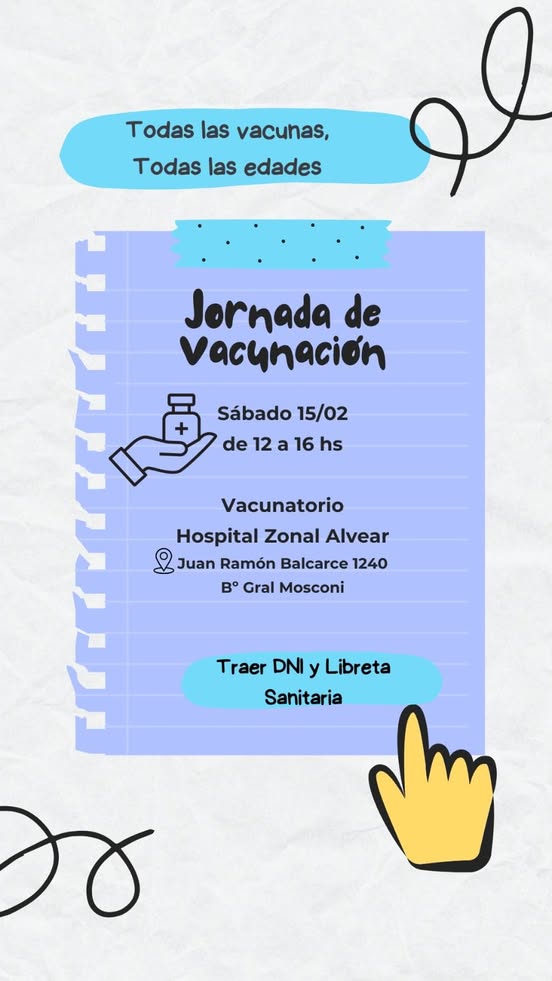 Jornada de Vacunación en el Hospital Zonal Alvear: Todas las Vacunas para Todas las Edades