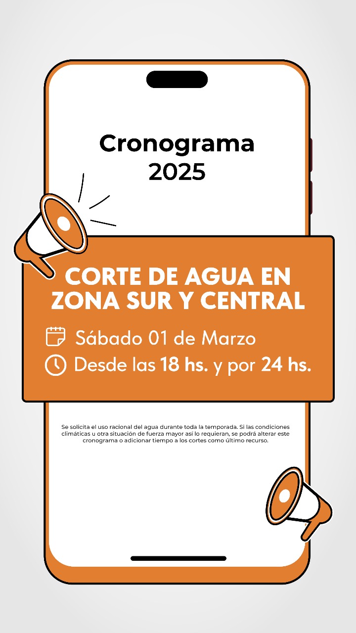 Corte de agua programado