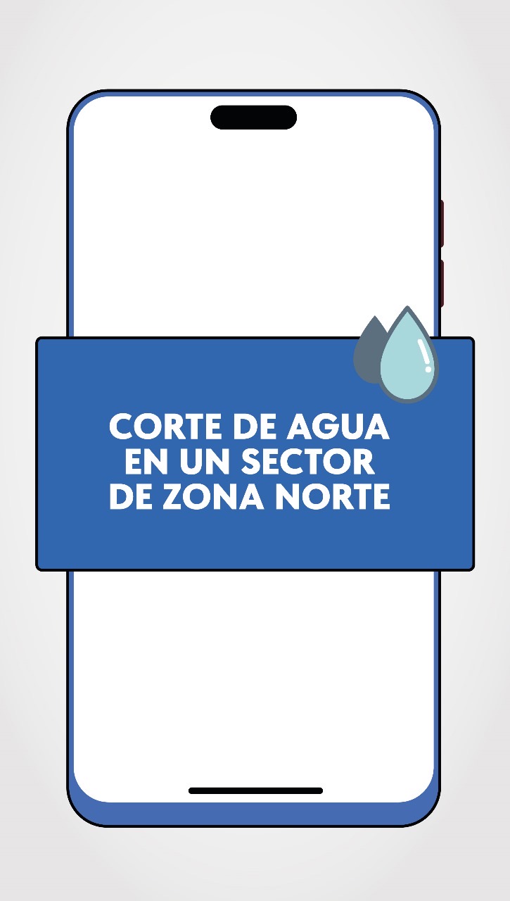 Corte de agua en y sector de zona norte