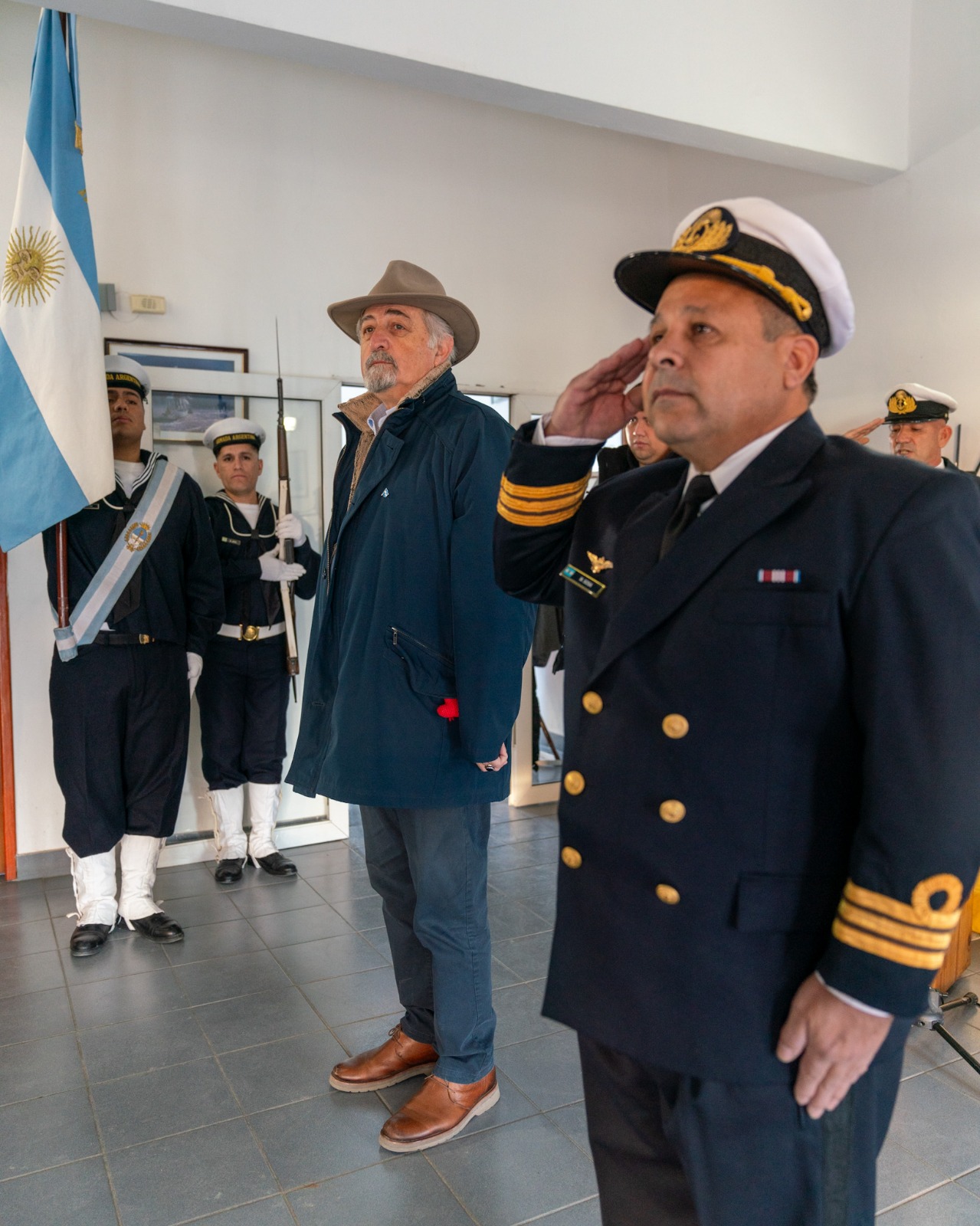 Macharashvili acompañó el acto por el 211° Aniversario de la Armada Argentina