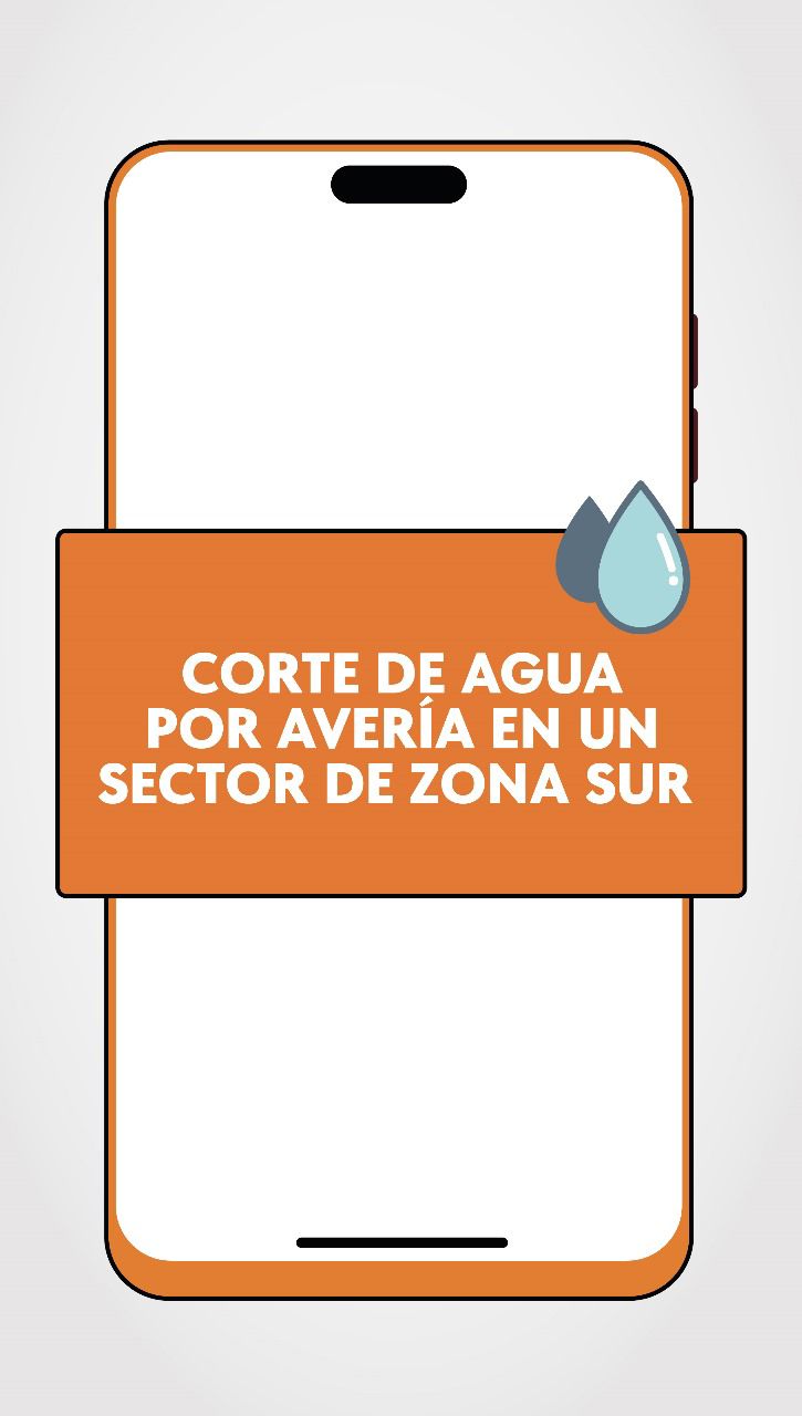Corte de agua en siete barrios de zona sur