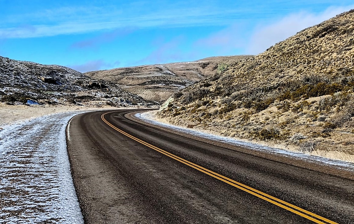 Estado de rutas en Chubut: nieve, neblina y obras en distintos tramos