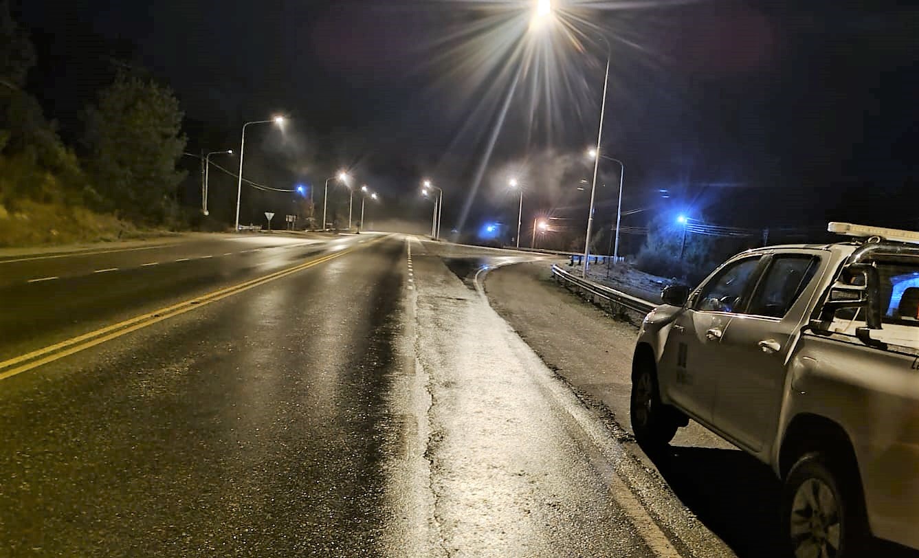 Condiciones invernales complican la circulación en rutas nacionales de Chubut