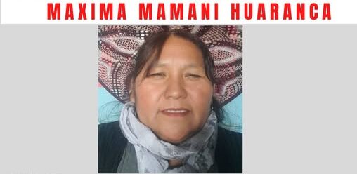Buscan a Máxima Mamani Huaranca en Comodoro Rivadavia