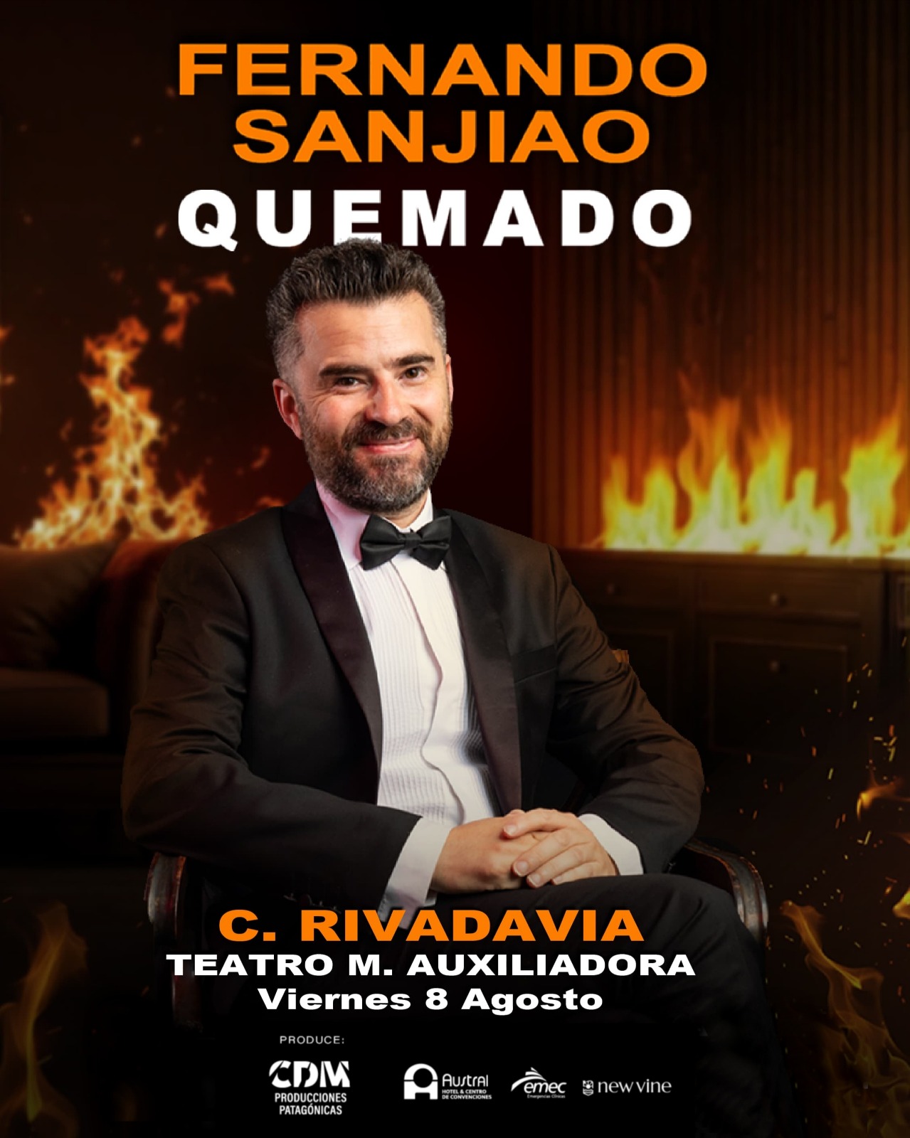 Fernando Sanjiao llega «Quemado» a Comodoro