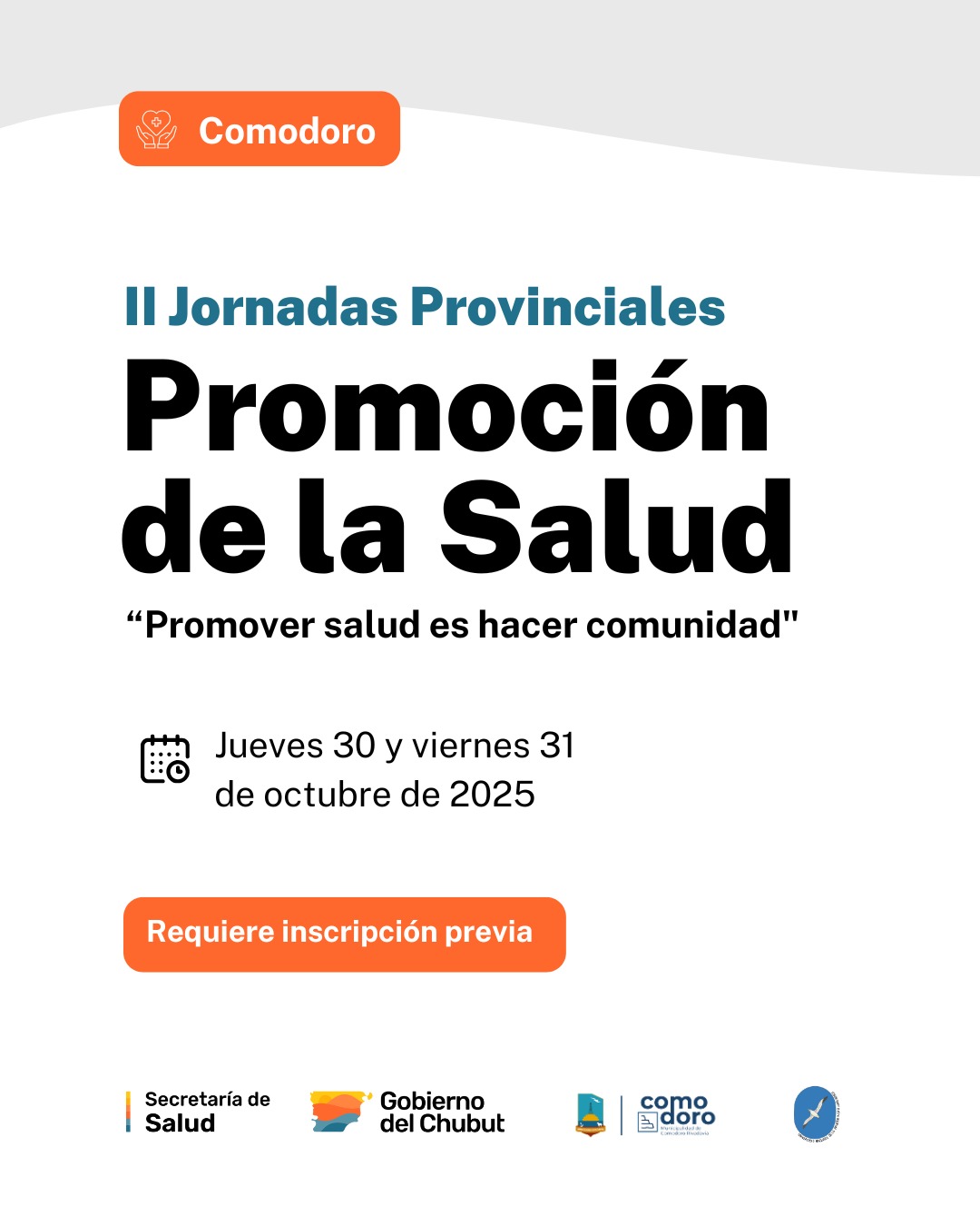Comodoro Rivadavia será sede de las “II Jornadas Provinciales de Promoción de la Salud”