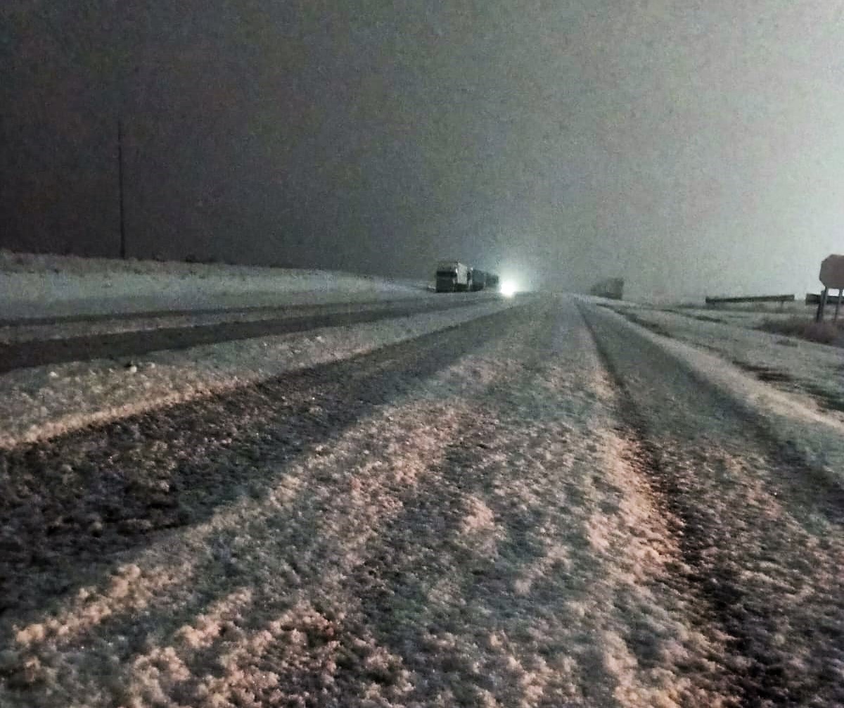 Corte preventivo en la Ruta 3 entre Trelew y Comodoro Rivadavia por nieve y hielo