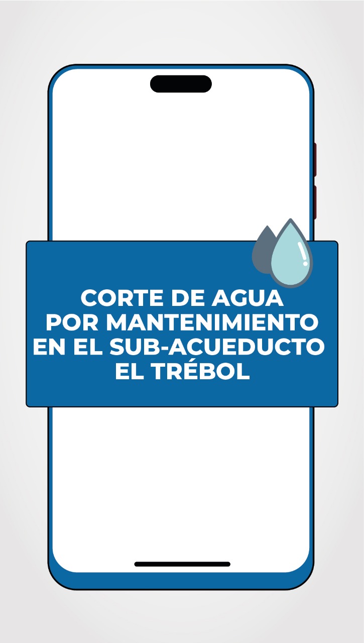 Corte de agua este miércoles en varios barrios por tareas en el subacueducto El Trébol
