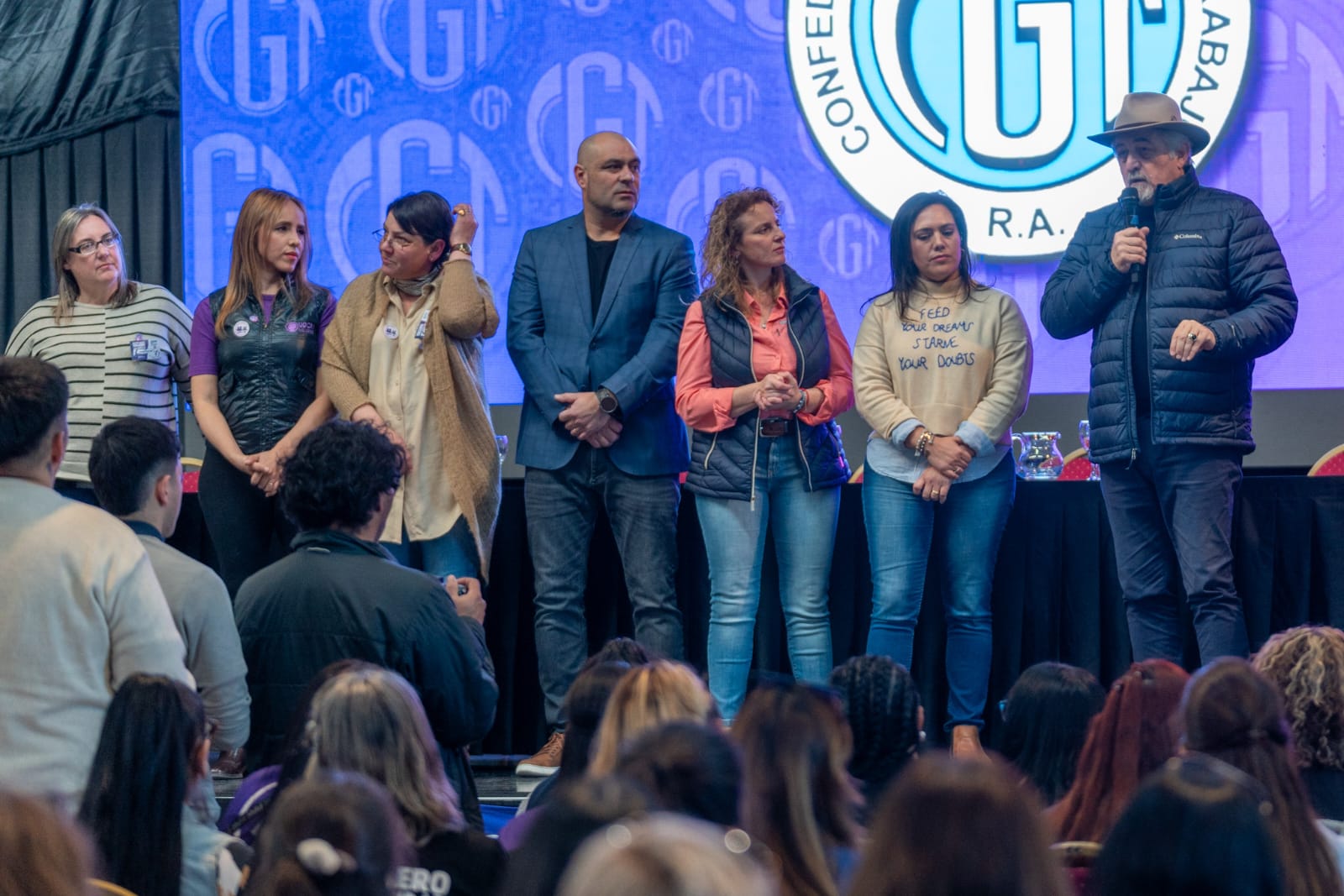 Macharashvili participó del cierre del Encuentro de Mujeres Trabajadoras