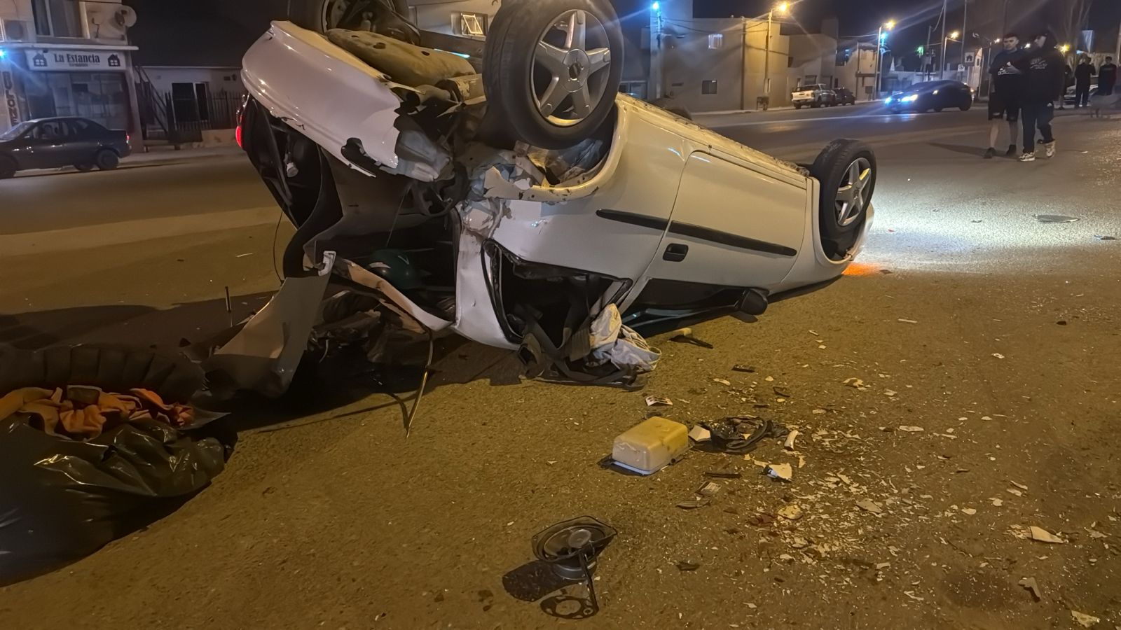 Volcó tras una falla mecánica