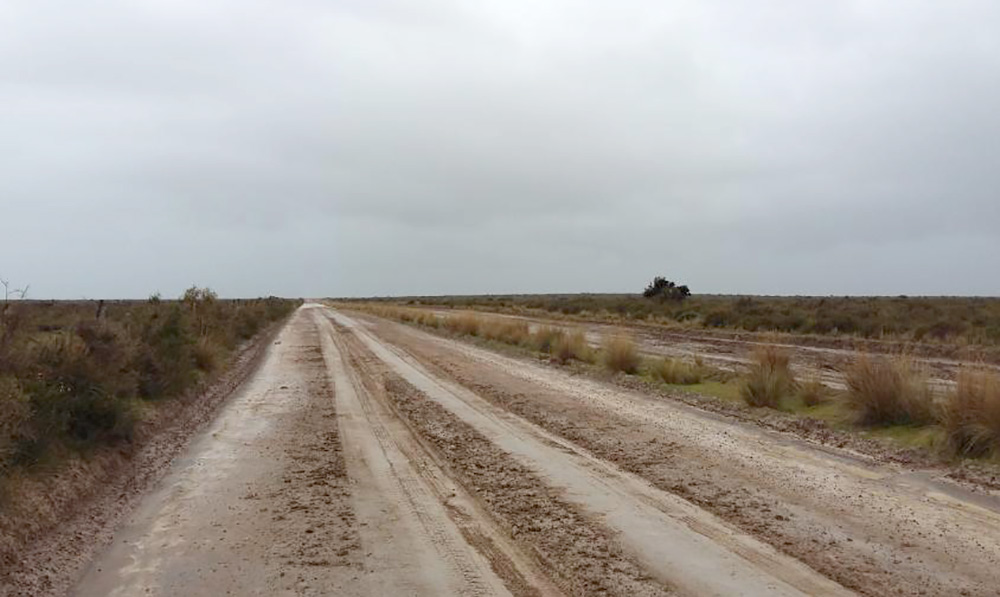 Cierran los caminos internos de Península Valdés por barro y piden no circular hasta nuevo aviso