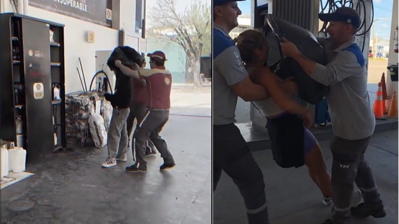Polémica por un trend de TikTok en el que meten a una mujer en una bolsa de consorcio