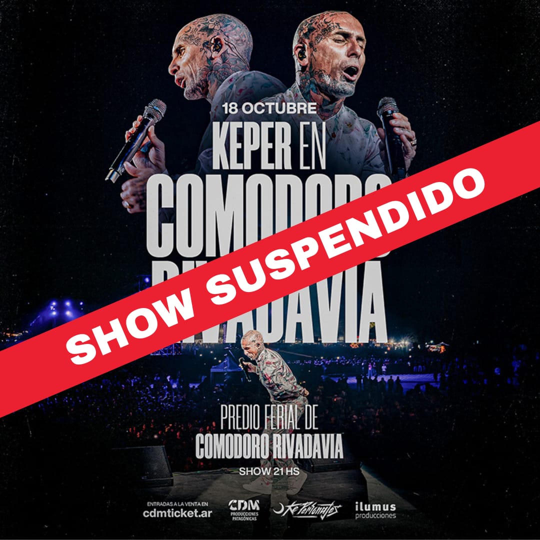 Se suspendieron los recitales de Keper en Comodoro y Trelew