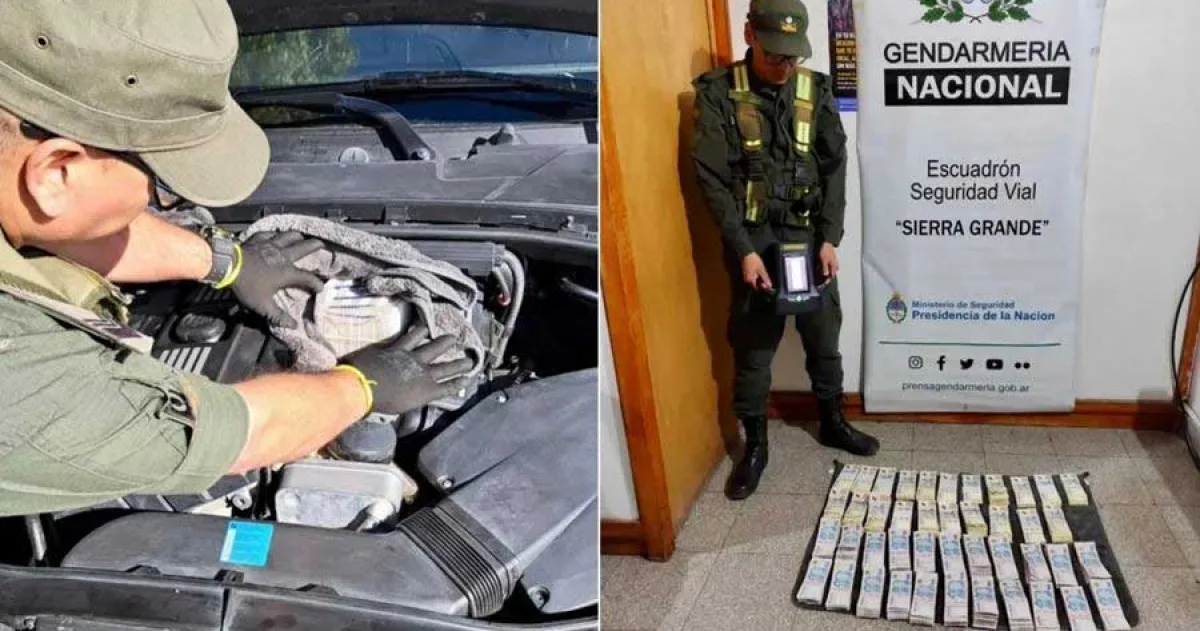 Rumbo a Comodoro Rivadavia con $66 millones ocultos: cayó en un control de Gendarmería