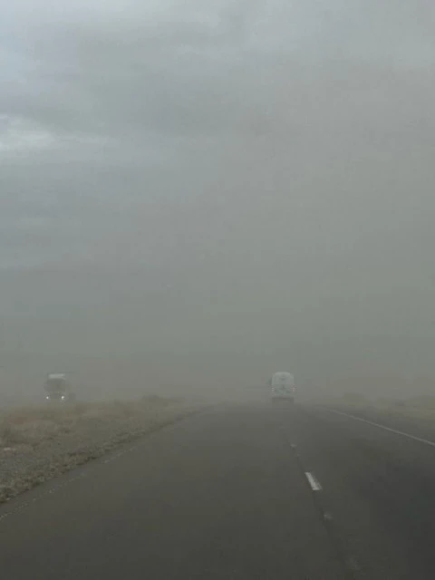 Extrema precaución en rutas nacionales de Chubut por vientos fuertes y polvo en suspensión