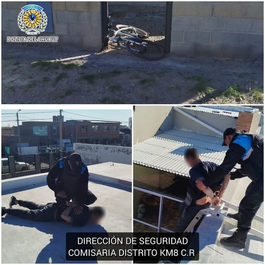 Entró a una casa para robar una bicicleta, huyó por los techos y terminó detenido en Km. 8