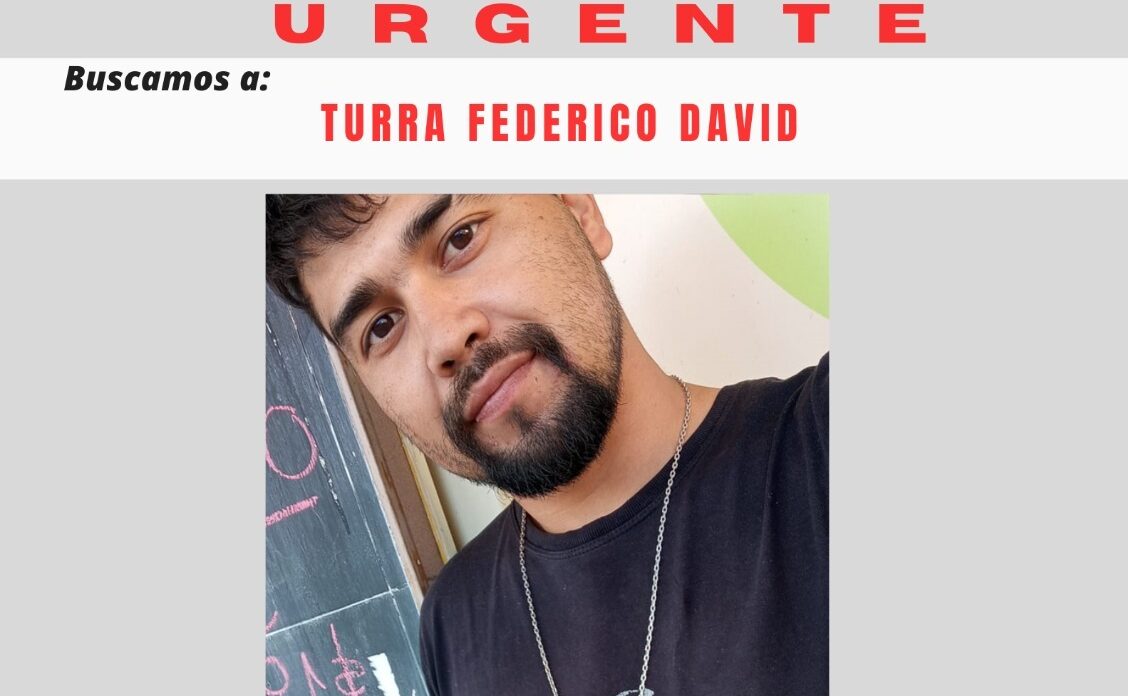 Buscan a Federico David Turra, visto por última vez en Quirno Costa