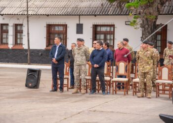 Sebastián Balochi participó del acto de puesta en funciones del Jefe de la Compañía de Cazadores Patagónicos en Sarmiento