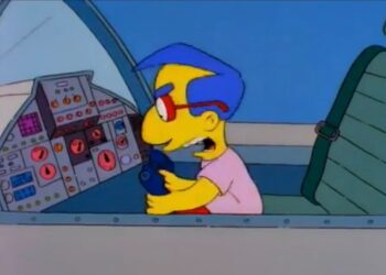 Milei a lo Milhouse con los F16