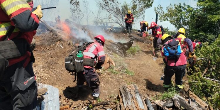 Provincia mantiene el intenso operativo para controlar el incendio en El Turbio