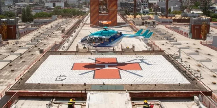 El Hospital Garrahan reactivó su helipuerto tras cuatro años fuera de servicio
