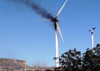 Se incendió un molino cerca de la plaza de los Vientos