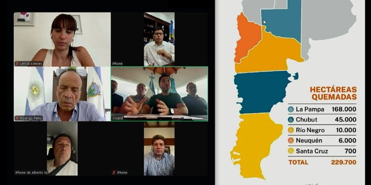 Los gobernadores de la Patagonia pidieron a los legisladores nacionales declarar la Emergencia Ígnea