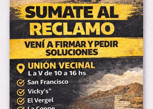 Red Comunitaria impulsa junta de firmas por la cantera y el tránsito pesado en la zona norte