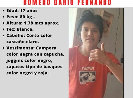 Buscan a un adolescente de 17 años desaparecido en Comodoro Rivadavia