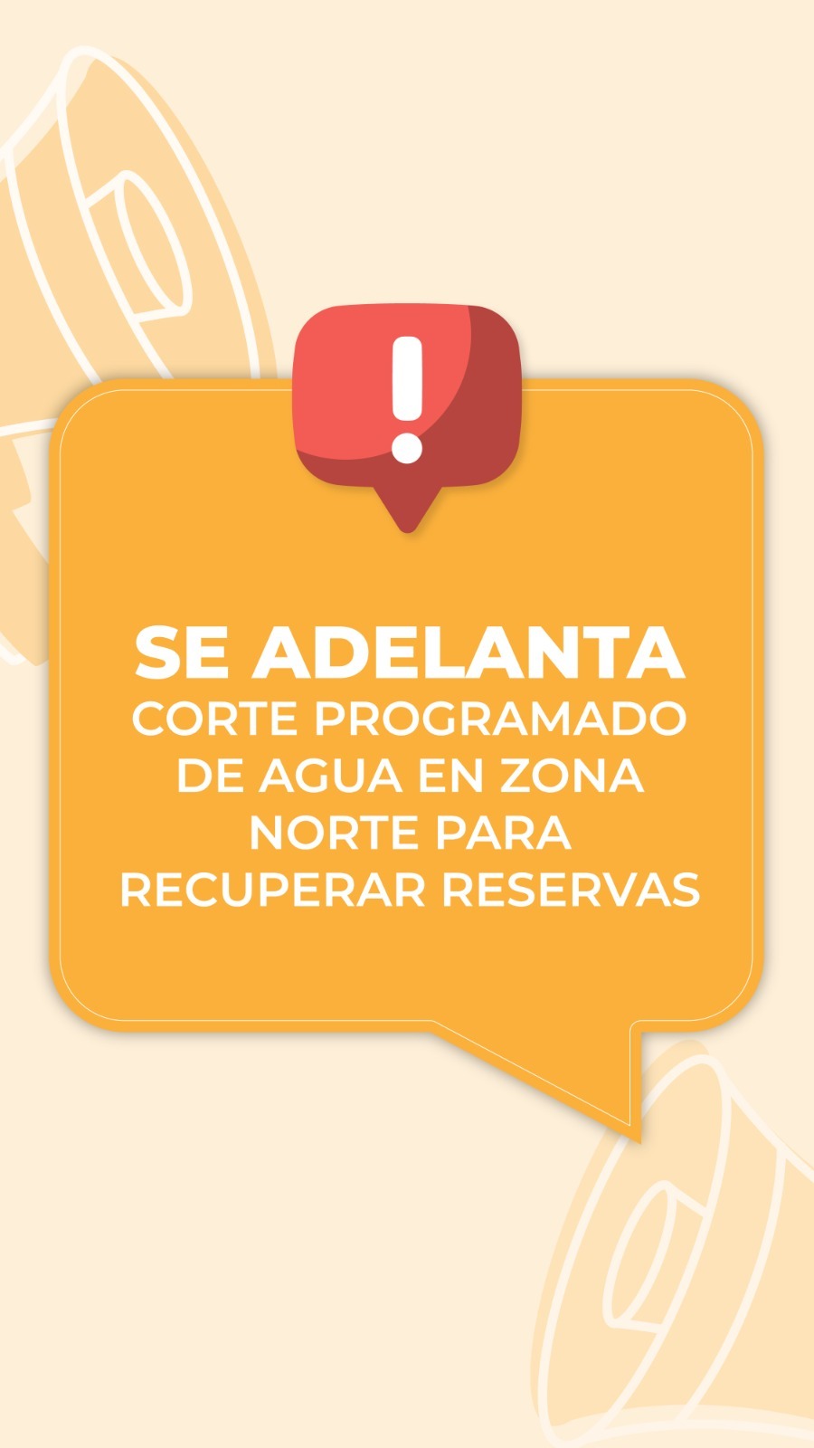 Adelantan corte de agua por 24 horas en Zona Norte - La Posta Comodorense