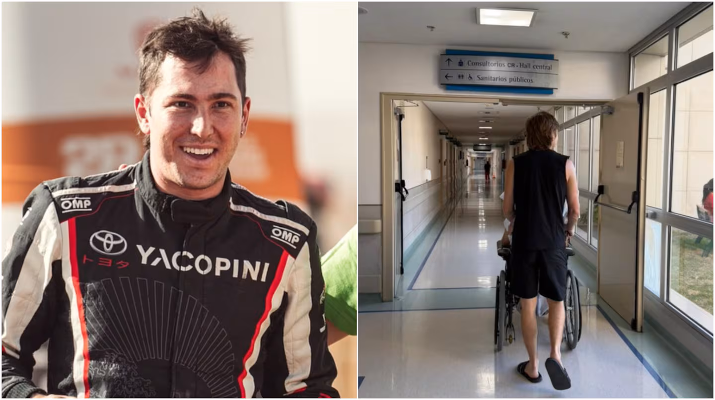 Juan Cruz Yacopini, internado tras el Dakar, publicó su primera foto: «Una sonrisa en la cara»