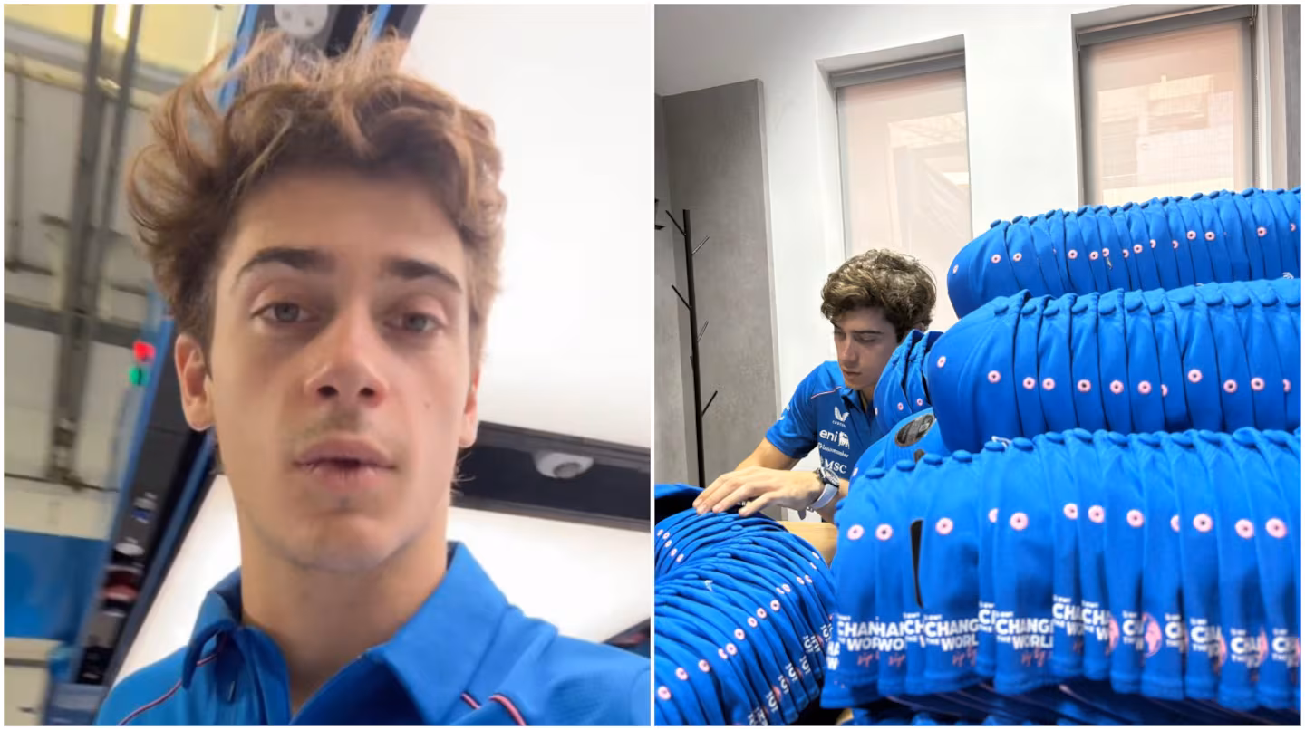 Antes de los tests en Bahréin, Colapinto se robó la atención con un video divertido en Alpine