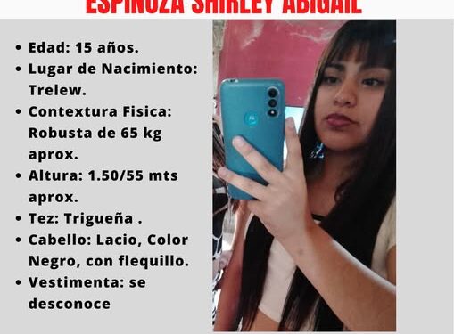 Buscan a una adolescente de 15 años en Comodoro Rivadavia