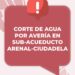 Cortarán el agua en 11 barrios de Comodoro