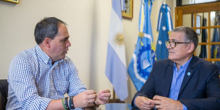 El rector Fleitas se reunió con Sampaoli