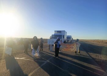 Corte de ruta en Las Heras