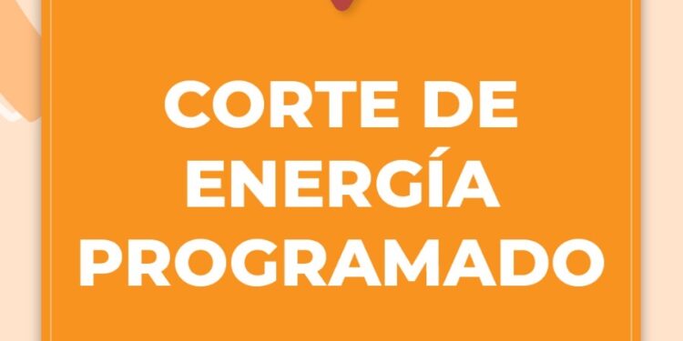 Habrá un corte programado de energía