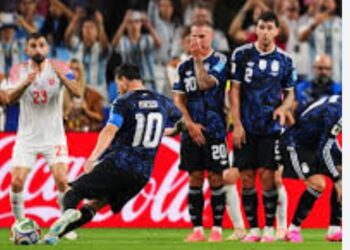 Argentina ganó 3 a 1, Messi metió el gol 20 en mundiales