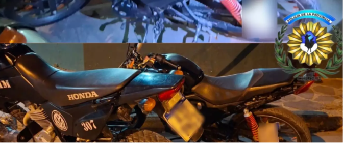 Interceptan moto con pedido de secuestro en Rawson
