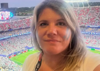 Dominique Metzger quedó atrapada en un ascensor durante la cobertura del Mundial