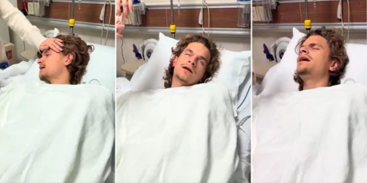 El video viral del actor que despertó de una cirugía alentando a la Selección