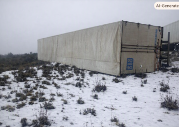 Nieve y hielo, protagonistas de un accidente en Ruta 3