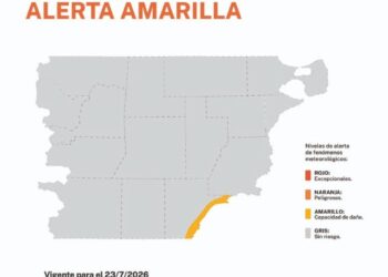 Alerta amarillo por fuertes lluvias