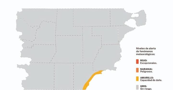 Alerta amarillo por fuertes lluvias