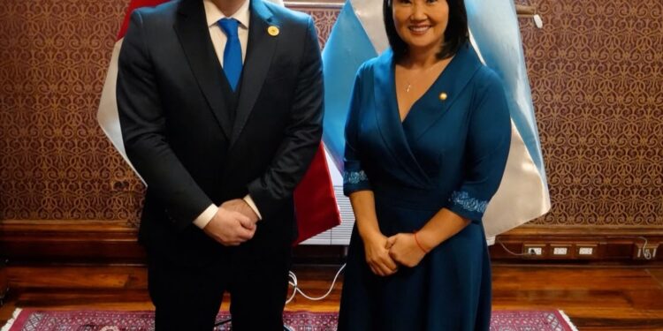 Milei se reunió con Keiko Fujimori