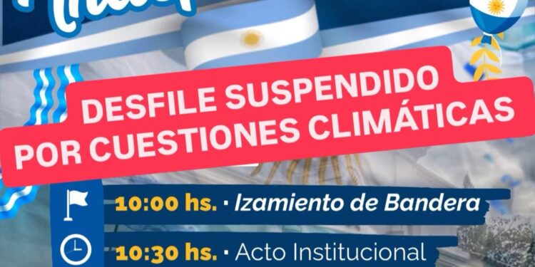 Nevadas obligaron a suspender el desfile del 9 de Julio en Esquel